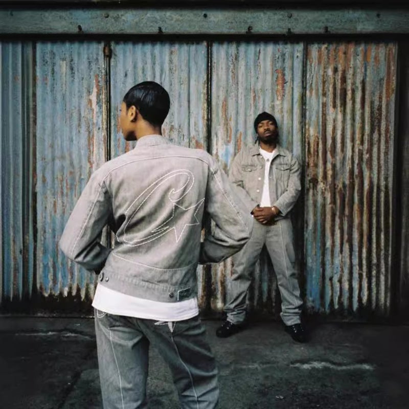 Trendy Brand Alcatraz Star Embroidery Washed Jeans Jacket Suit Men And Women American High Street Jacket - Image 4